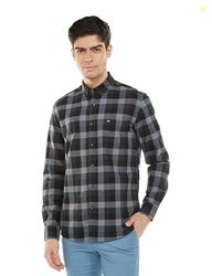 Arrow Men's Checkered Full Sleeve Button Down Collar Cotton Casual Shi