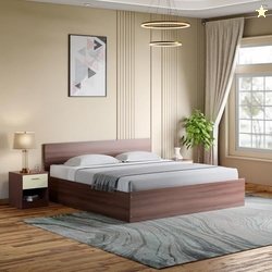GODREJ INTERIO Bed, EWA Engineered Wood Bed with Box Storage, 1-Year W