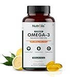 Nutrolis Omega-3 Salmon Fish Oil Capsules 2500mg â Lemon Flavour Triple Strength Supplement for Heart, Brain, Joint Health, Cholesterol Management & Immune Support | 1080mg EPA and 720mg DHA | â 60 Softgels