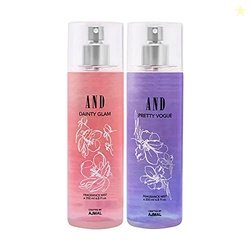 AND Dainty Glam & Pretty Vogue Pack Of 2 Body Mist, 200ml Each Long La