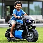 Toyzone Charlie Mini Electric Bike (Blue) | 6V Rechargeable Bike with 4.5Ah Battery | LED Lights, Music | Smooth Acceleration | 6M Battery Warranty | Age 2-6 Years, Upto 30 kg