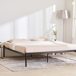 Home Centre Helios Reynan Aster Queen Bed |Engineered Wood with Box St