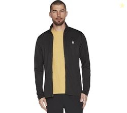 Skechers Mens SKECHKNITS RIVAL FULL ZIP JAC-Black-S