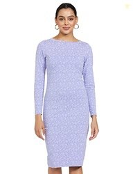 Amazon Brand - Symbol Women's Cotton Bodycon Midi Dress (SYM - AW22WDR