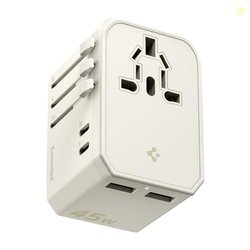 Spigen Universal Travel Adapter, Multi Plug Adapter 45w, (USB-Ax2/ USB