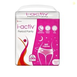 i activ Period Panty for Girls & Women | M-L | 10's Pack | Disposable