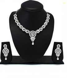 Atasi International Alloy Rhodium White Jewel Set(Pack of 1)