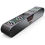CrossBeats Blaze B30 Bluetooth 30W Soundbar Gaming RGB Light, AUX, BT, SD Card, USB &FM, 8 Hrs Playtime Fast Charge Sound bar Smart tv with Built-in mic, Speaker for Mobile, PC, Laptop (B30 (New))