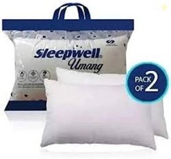 Sleepwell Microfibre Sleeping Pillow Pack of 2 Solid Pillow Set || Com