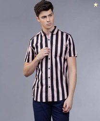 HIGHLANDER Men Slim Fit Printed Spread Collar Casual Shirt