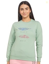 Qube By Fort Collins Women's Cotton Crew Neck Sweatshirt