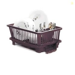 Homeor Houshe 3 in 1 Durable Plastic Large Dish Rack Drainer, Drying R