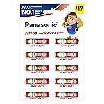Panasonic Jumbo Zinc Carbon AAA Batteries Long Life Premium India’S First 100% Eco Friendly Battery,Pack of 10, Red