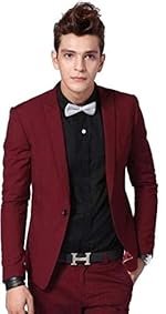 Luxrio Mens Red Blazer Size 40 (L__BLZ_MAROON1_40)