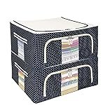 TEKCOOL Cloth Organizer For Storage Clothes Storage Box Wardrobe Organizer For Clothes Foldable Steel Frame Clothes Organizer Storage Box For Wardrobe, Saree, Shirts, And Blankets?