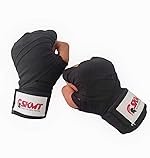 SKMT NEVER LOSE UNTIL YOU WIN Hand Wraps, Hand Wraps for Boxing, Boxing Hand Wrap/Punching Hand Wraps Length 180″ (Black)