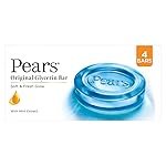 Pears Soft & Fresh Bathing Soap Bar 125 g (3+1 Free Combo) With Glycerin & Mint|| Cooling Soap for Glowing Skin & Body – Paraben Free|| For Men & Women