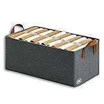 CRAE Foldable Clothes Storage Baskets with Handles, Polypropylene Fabric Storage Organizer Boxes for Wardrobe, Cloths, Books, Toys, Blankets & Closet Use | 46L x 27W x 19H CM | Pack of 1 (901_26LTR)