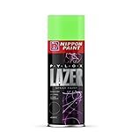 Nippon Paint Pylox Spray Paint (400ML, Fluorescent Green)-Quick Drying & Low Odor Aerosol Paint for Wood, Metal, Plastic, Glass-Multipurpose DIY Paint for Art n Craft, Furniture, Automotive