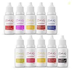 BAKE KING Combo of 10 Vanilla, Paan, Mango, Butterscotch, Blueberry, P