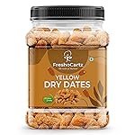 FreshoCartz Yellow Sukha Khajoor 1kg| Authentic Dry Dates | Peela Chhuhara for Indian Cooking, Gift Hampers & Traditional Preparations
