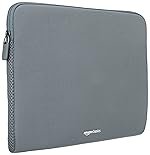 Amazon Basics Laptop Bag Sleeve Case Cover Pouch for 15-Inch, 15.6-Inch Laptop for Men & Women | Slim Profile Neoprene, Soft Puffy Fabric Lining, 360Â° Protection, Smooth & Premium Zipper (Grey)