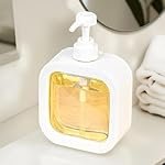 BENAVJI Bathroom Pump Dispensers 300ml Transparent ABS Plastic White Bottle for Liquid Soap, Shampoo, Conditioner, Body Wash & Hand Wash Pack of 1