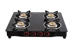 Butterfly Smart 4 Burner Glass Top Gas Stove | Manual Ignition | Scrat