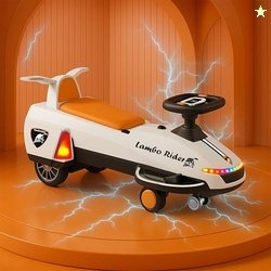 Kidsmate Lambo Rider 2-in-1 Electric & Manual Swing Car | Battery-Oper