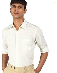 Arrow Men's Printed Full Sleeve Slim Fit Cutaway Collar Cotton Formal