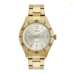 TIMEX Analog Watch for Men with Champagne Dial & Gold Stainless Steel
