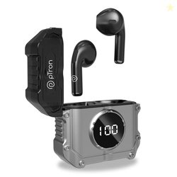 pTron Bassbuds Revv in-Ear TWS Earbuds w/Dual HD Mic & AI-ENC Calls, 5