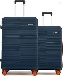 HRX Hard Body Set of 2 Luggage 8 Wheels - Zanzibar - Blue, Black
