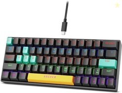 Archer Tech Lab Astra M400 Mechanical Keyboard, 17 RGB Modes, 63 Keys
