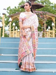 PMD Fashion Ethnic Motifs Woven Design Zari Pashmina Saree