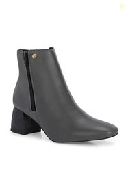 EL PASO Women Grey Faux Leather Casual Chelsea Boots-4