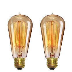 Desidiya  Edison Tungsten Filament Antique Glass Light Bulbs Vintage B