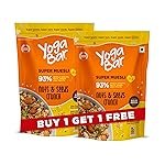 Yogabar Muesli Nuts + Seeds Crunch 700g (Buy 1 Get 1 FREE) with Flax and Chia Seeds, Muesli Nuts Delight Whole Grain, High Protein, High Fibre, No Refined Sugar, Contains Antioxidants, 700g Pack of 2