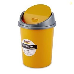 RATAN PLASTICWARE Euro Clean Table Top Small Mini Dustbin with Lid for