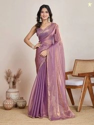 Drapevilla Embellished, Embroidered, Solid/Plain Bollywood Chiffon, Pu