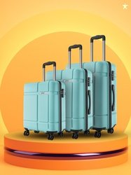 Safari Route Set of 3 Poly Carbonate Hard Trolley Bag
