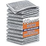 VOLTURI Non Scratch Wire Dish Cloth (Pack of 10), Steel Scrubber for Utensils Cleaning, Multipurpose Wet and Dry Cleaning, Stainless-Steel Dish Wash Scrubber for Washing Dishes, Sinks, Counters