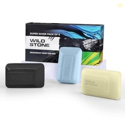 Wild Stone Citrus Burst, Icy Fresh & Charcoal Cleanse Soaps for Bath,