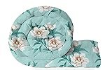 BSB HOME 220 GSM Reversible Microfiber AC Comforter/Duvets for Mild Winter | All Season Single Size 3 Layered Quilted Blanket for Single Bed (230 cm x 150 cm, Floral, Light Green)