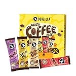Bevzilla Instant Coffee Sachets â 60 Sachets (4 Flavours) | Hazelnut, Classic, Vanilla & Butterscotch | 100% Arabica | Perfect for Hot & Cold Coffee | 120g