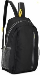 ATEVON Black PU Leather Casual Backpack - Trendy Unisex Bag for Men &