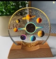 One94Store 3D Acrylic LED Night Light  Warm White & Space Design with