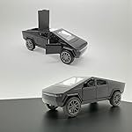 The Flyers Bay 1:32 Scale Die-Cast Metal Futuristic Pickup Truck Toy â with Lights, Sounds, and Pull-Back Action Kids Gift 2 3 4 5 6 Years Girls Boys (Tesla Cybertruck Black)