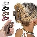 Large Hair Claw Clip for Women â Multicolour | Strong Hold Matte Hair Clutch with Metal Spring | Non-Slip Hair Clip for Thick & Fine Hair | Stylish Everyday Hair Accessories (set of two)