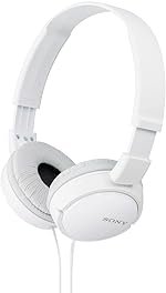Sony MDR-ZX110A On Ear Stereo Wired Headphones (White), Without Mic